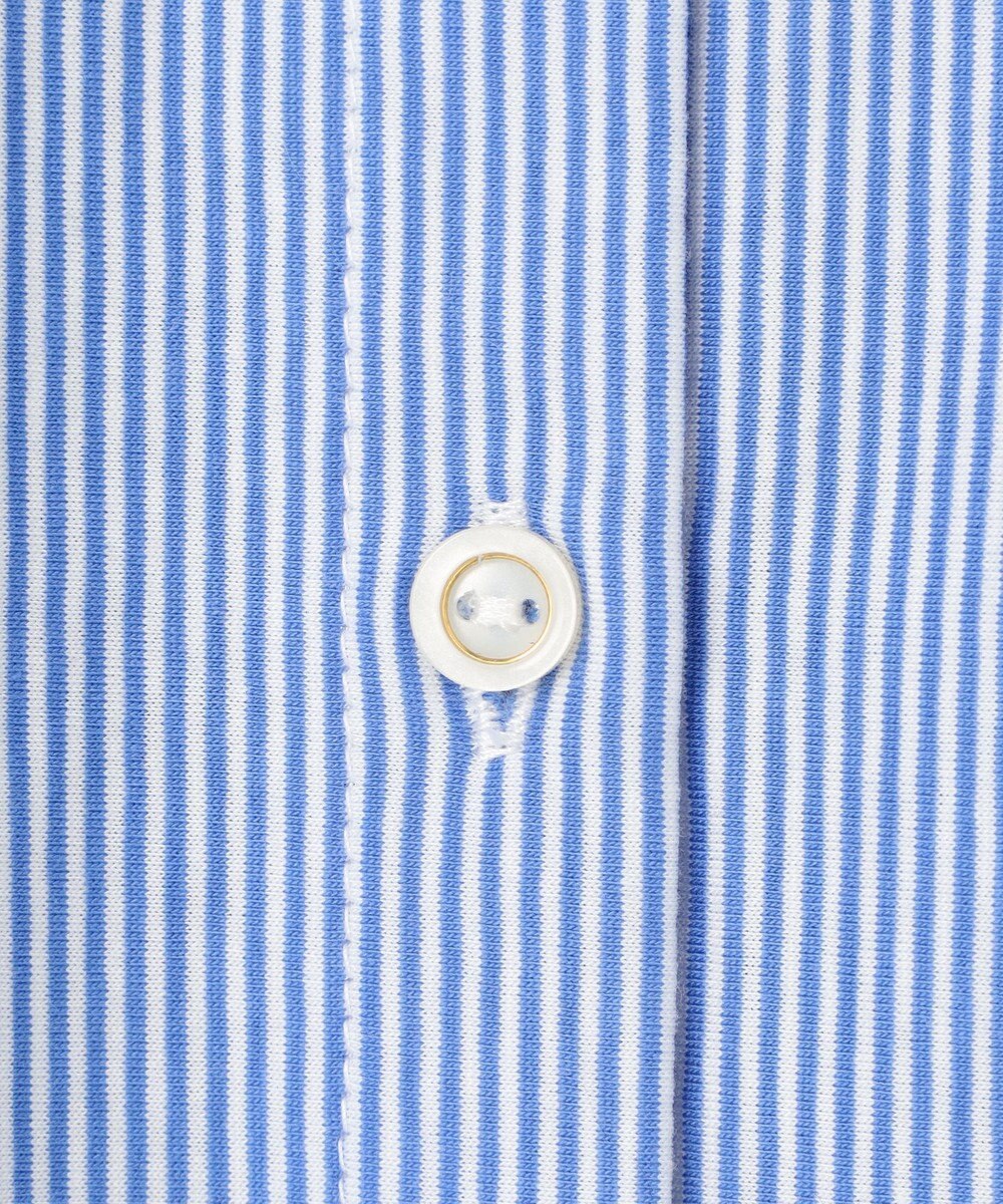 ANY SIS シルケットストライプ スキッパー カットソー 