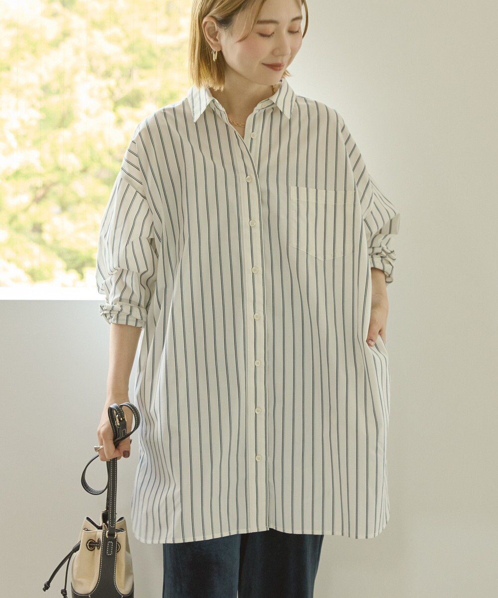 AMERICAN HOLIC イージーケアオーバーチュニックシャツ 