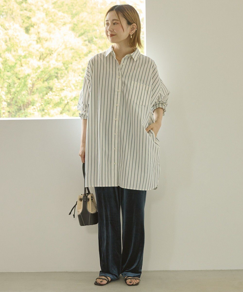 AMERICAN HOLIC イージーケアオーバーチュニックシャツ 