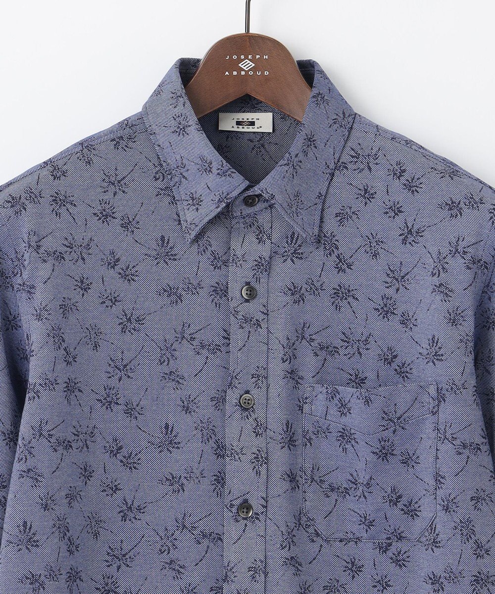 JOSEPH ABBOUD 【吸水速乾】シャンブレープリントジャージシャツ 