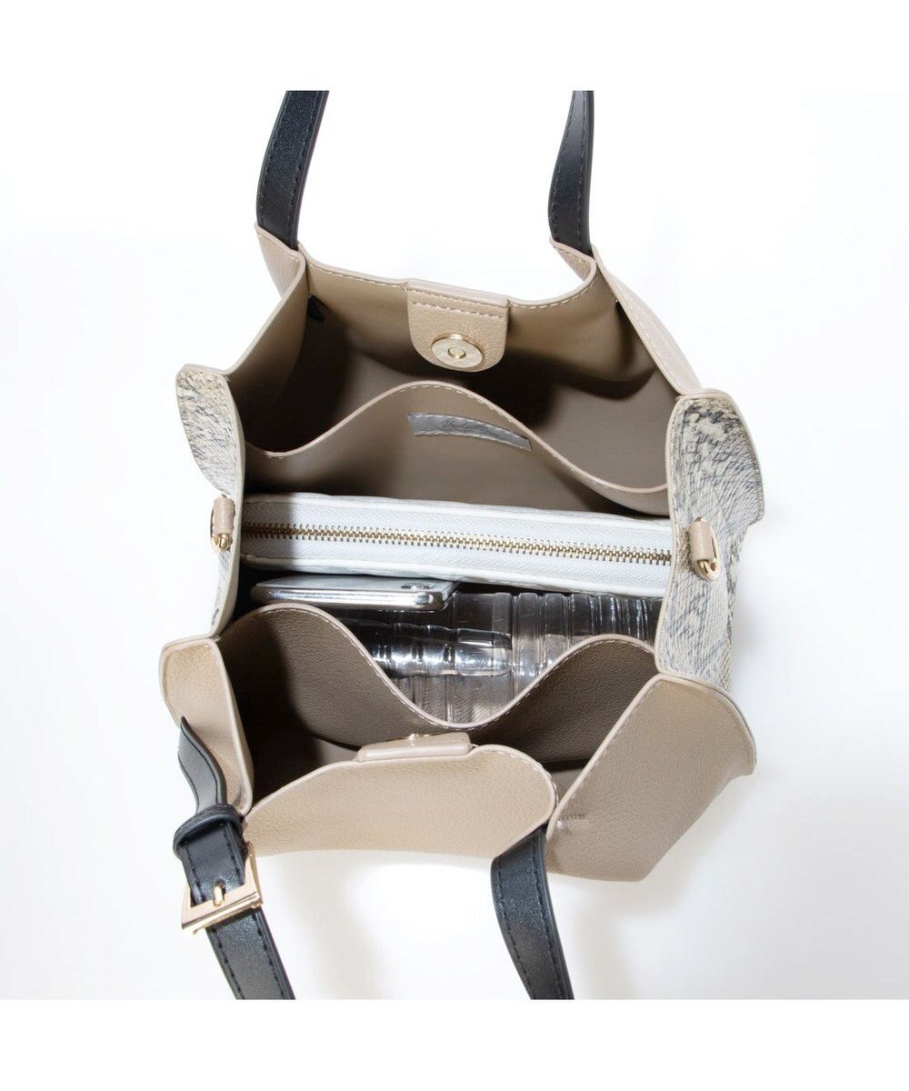 UNBILLION カシュカシュ cachecache / フェイクレザーショルダーバッグ付スクエアトート 