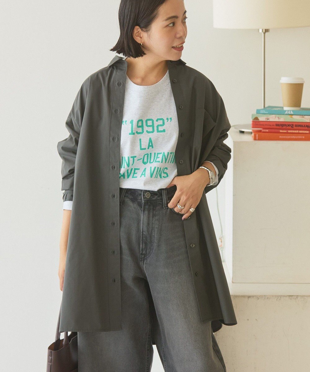 AMERICAN HOLIC イージーケアオーバーチュニックシャツ 