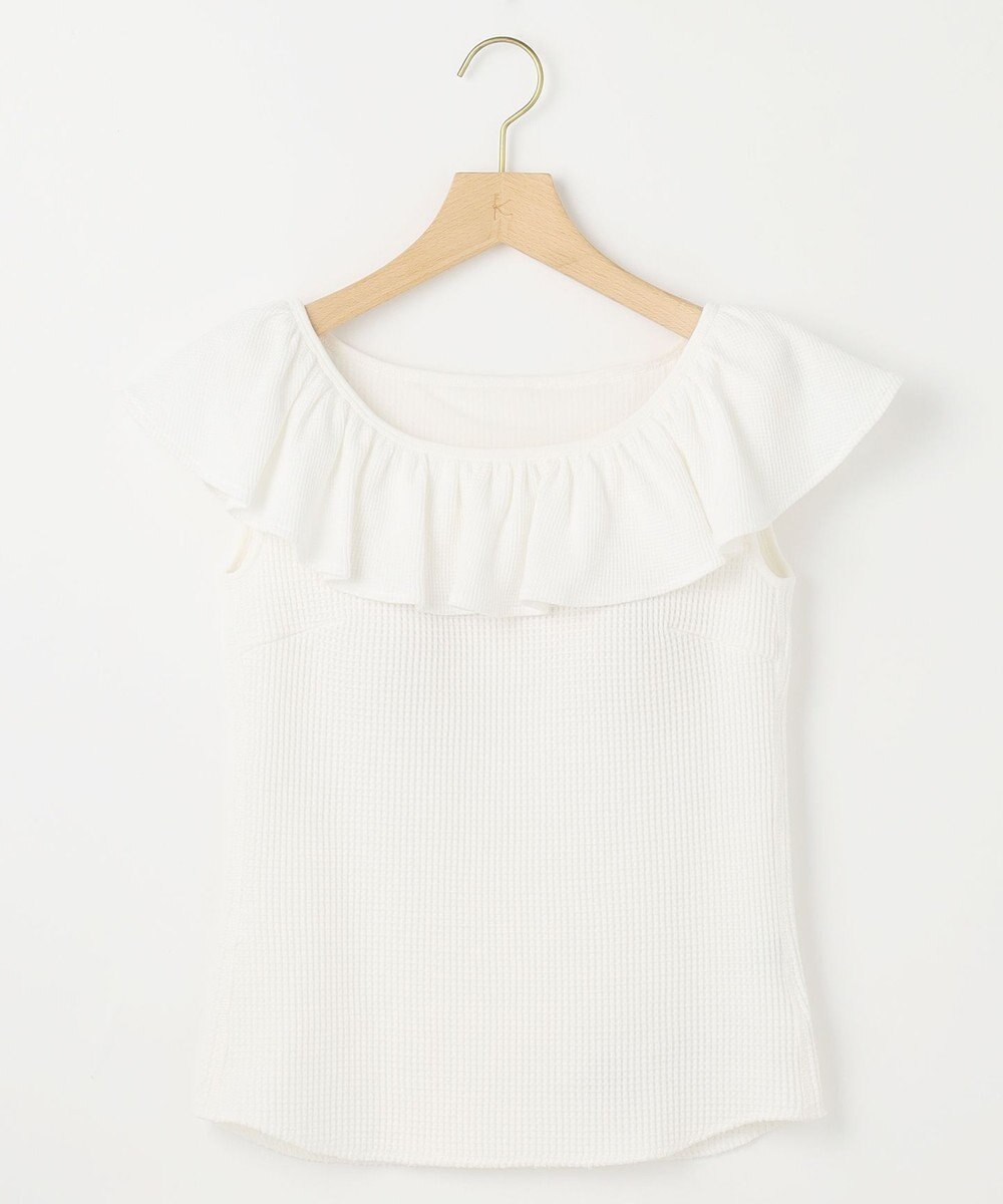 組曲 L 【組曲×setsuko sagittaire】カップ付きフリルTシャツ 