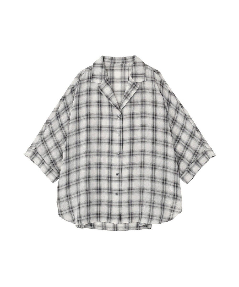 Green Parks 開襟シアーシャツジャケット 