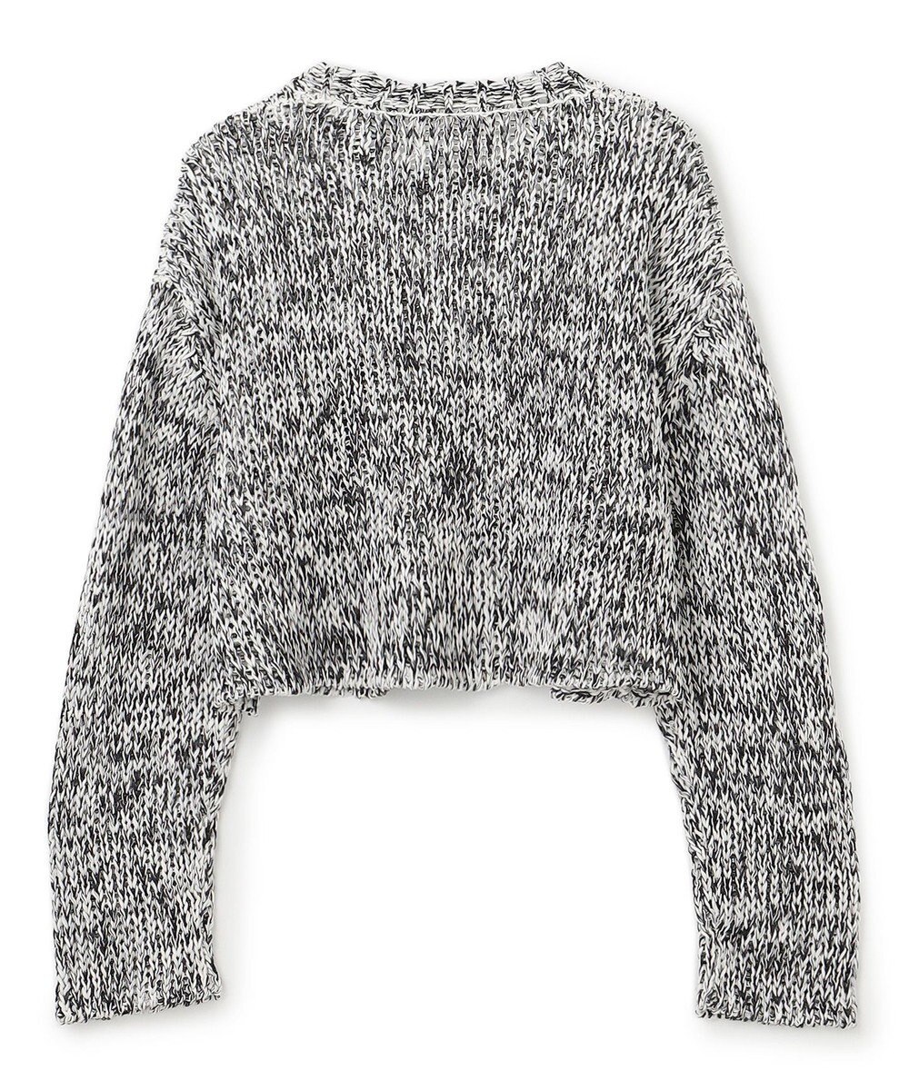 BEIGE， 【洗える・STORY 6月号掲載】THYME / クルーネックコットンメッシュニット 