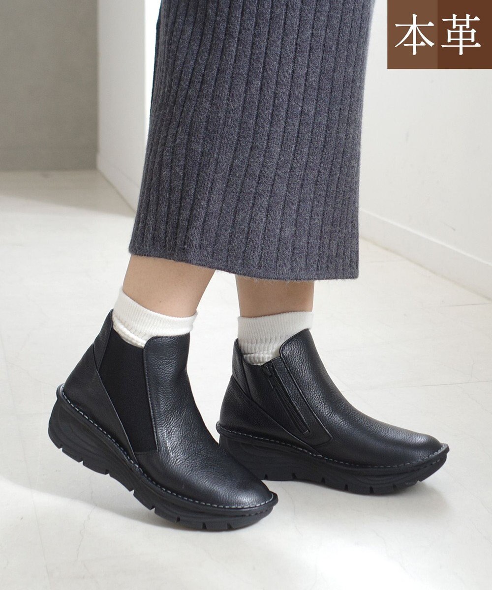 Pointer 本革超軽量サイドゴアショートブーツ 