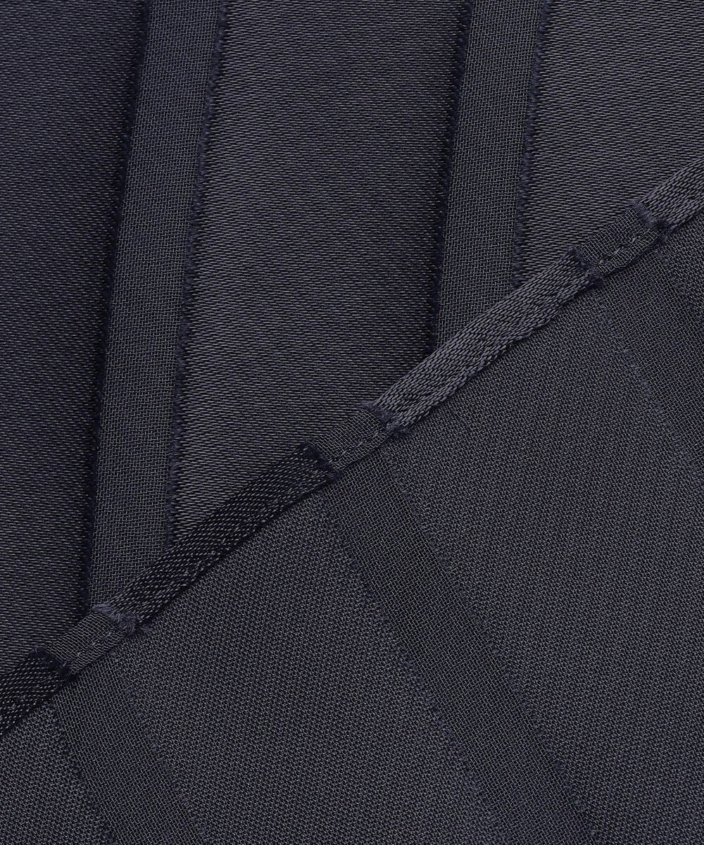 BEIGE， HAUYNITE / シアーストライプバンドカラーブラウス 