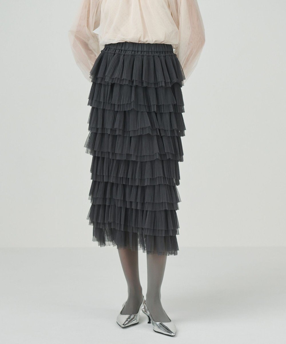 GRACE CONTINENTAL タイトティアードチュールスカート 