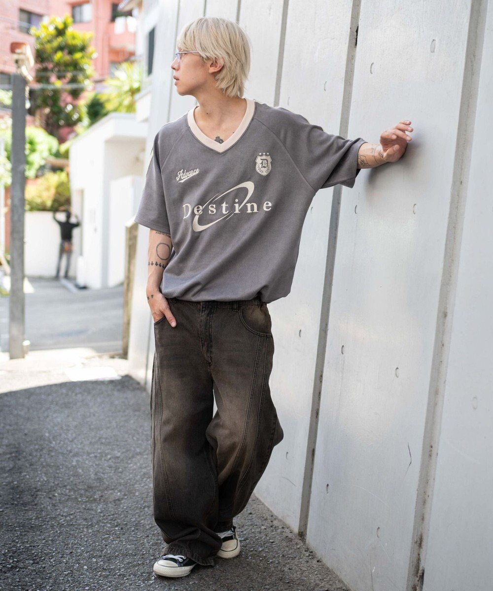 WEGO 【ユニセックス着用ITEM/MLサイズ展開】フェイクスウェードゲームT（SS） 