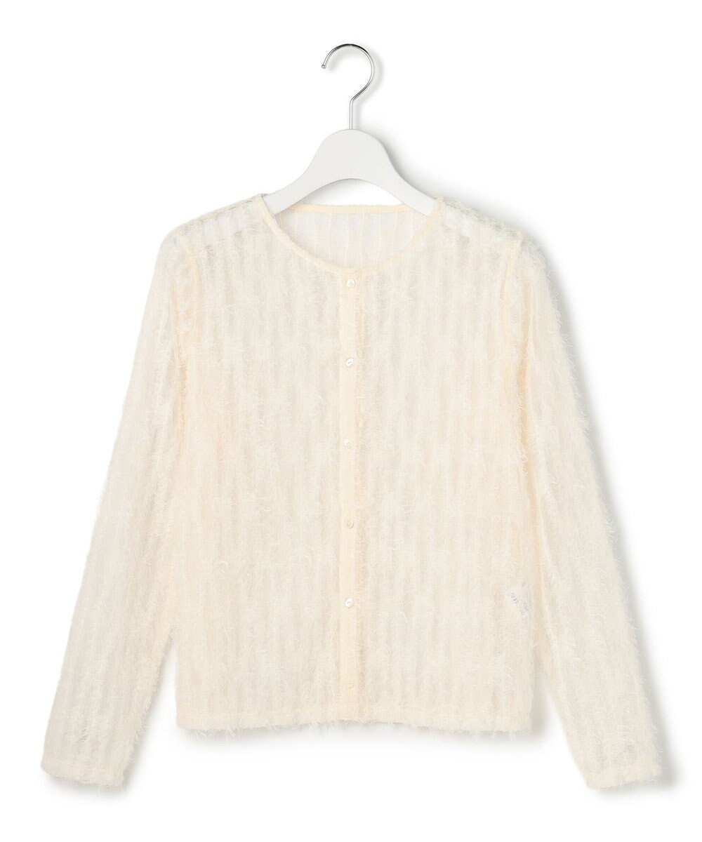 23区 【GOLD LABEL】フェザーチュール クルーネック カーディガン 