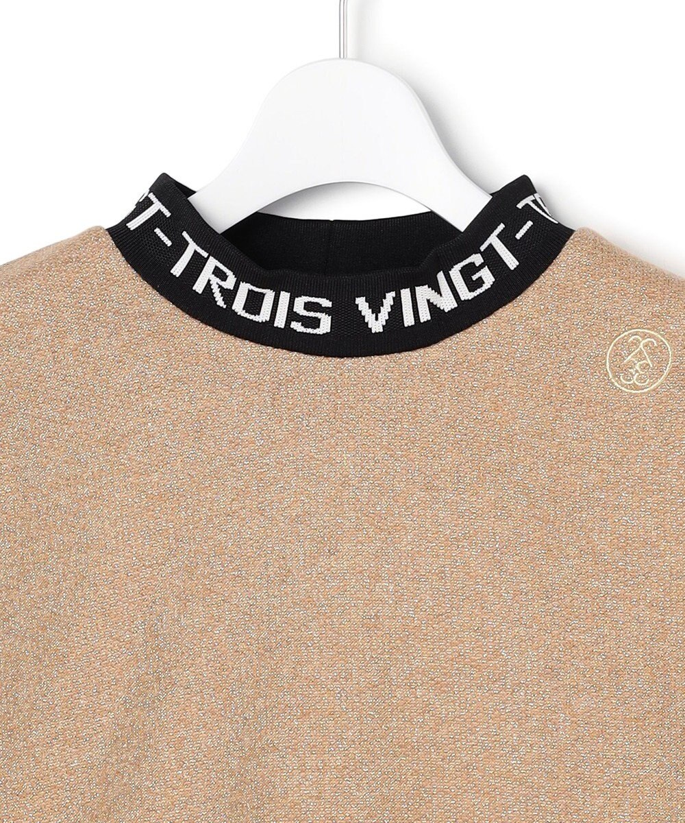 23区GOLF 【WOMEN】ラメスウェットモックネック ダブルニット 裏毛素材 