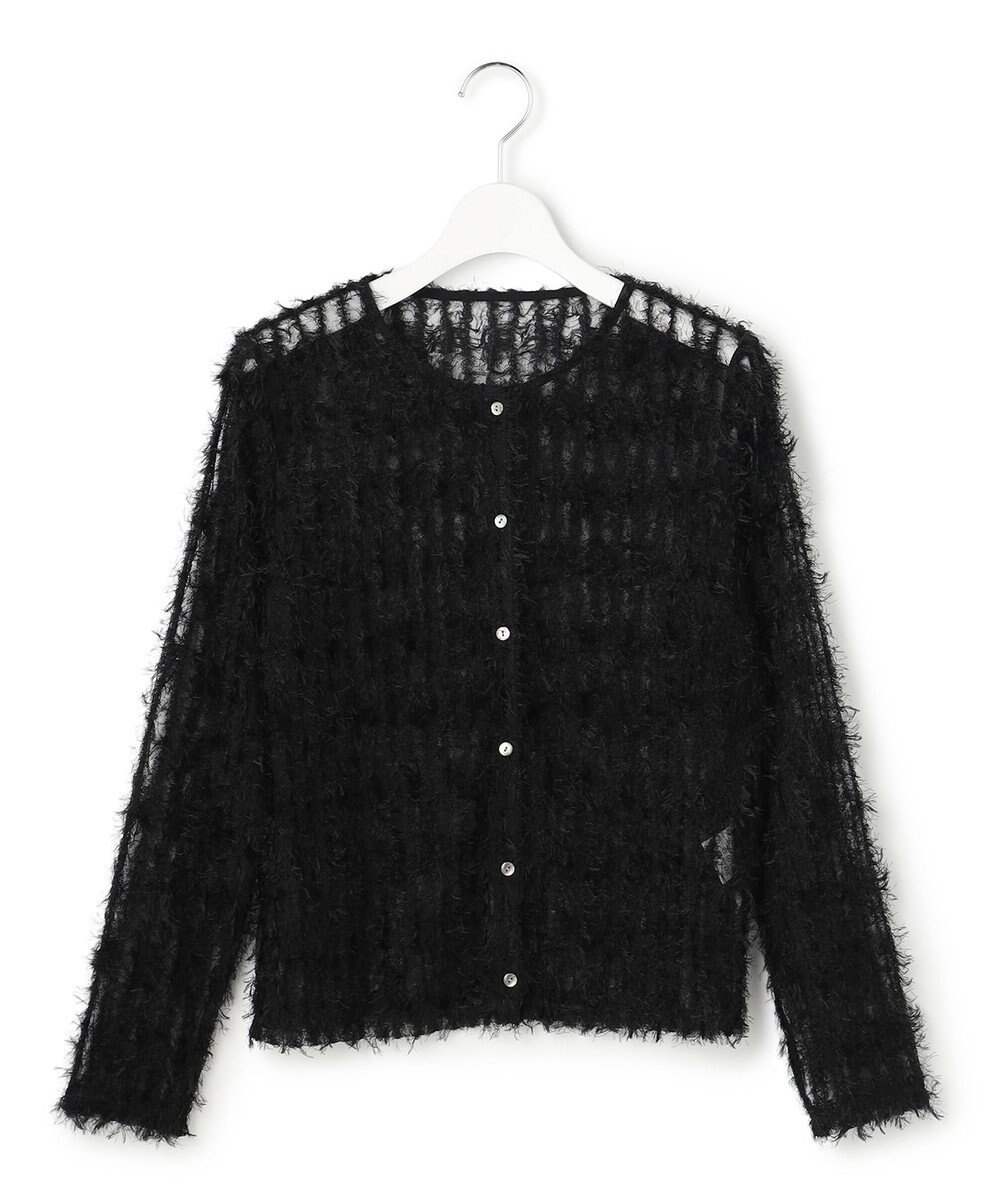 23区 【GOLD LABEL】フェザーチュール クルーネック カーディガン 