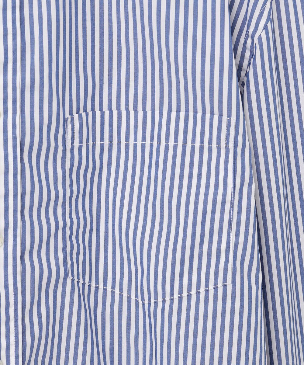 J.PRESS YORK STREET 【UNISEX】タイプライターストライプ バンドカラーシャツ 