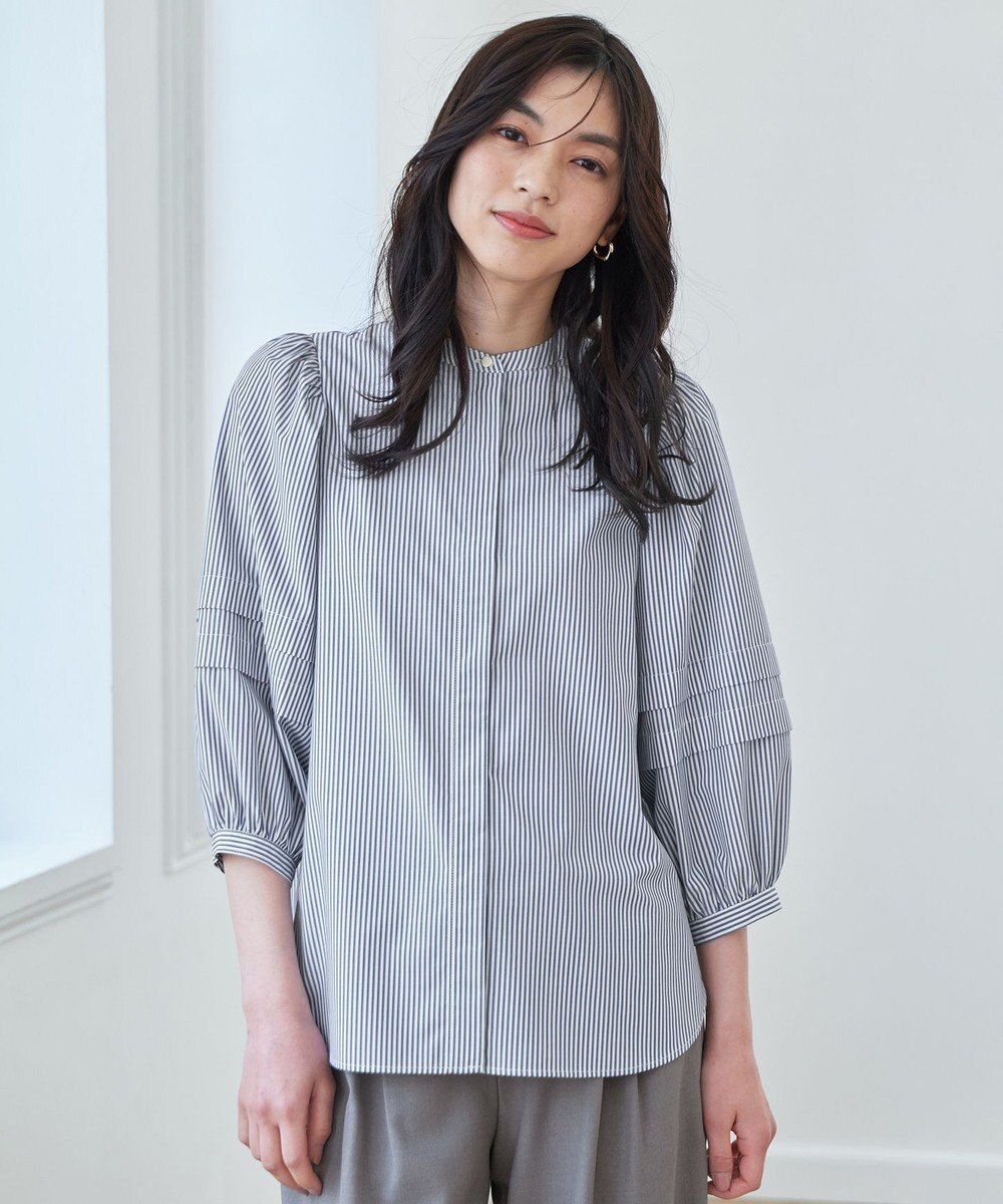 ANY 【接触冷感/UVカット/抗菌防臭/速乾】エニィファンクションタックスリーブブラウス 