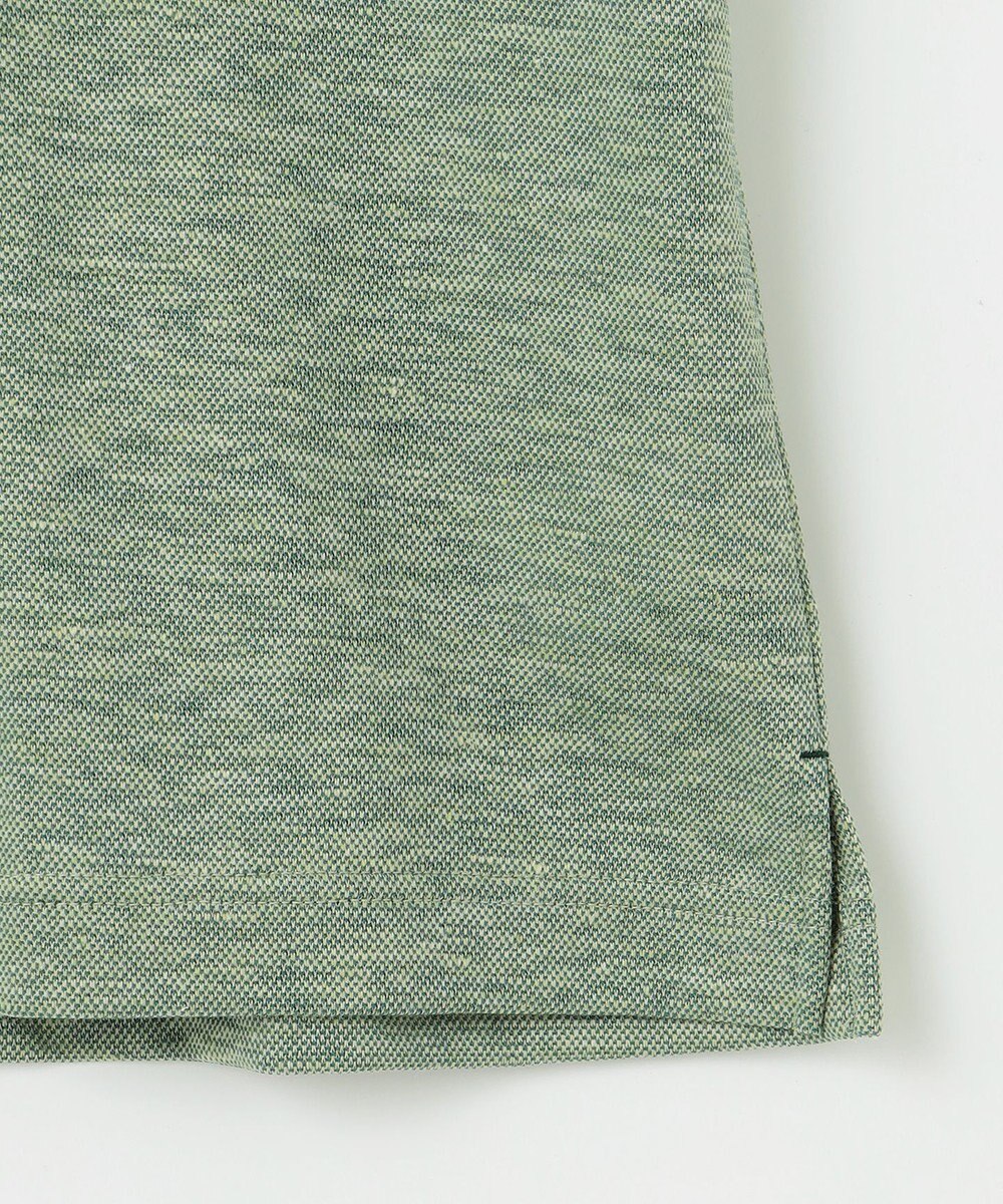 JOSEPH ABBOUD 【吸水速乾】リネンハニカム ポロシャツ(リーフ柄） 