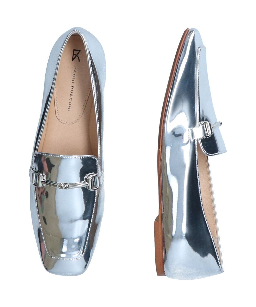 INTER-CHAUSSURES 【FABIO RUSCONI】スクエアトウサケットビットローファー 