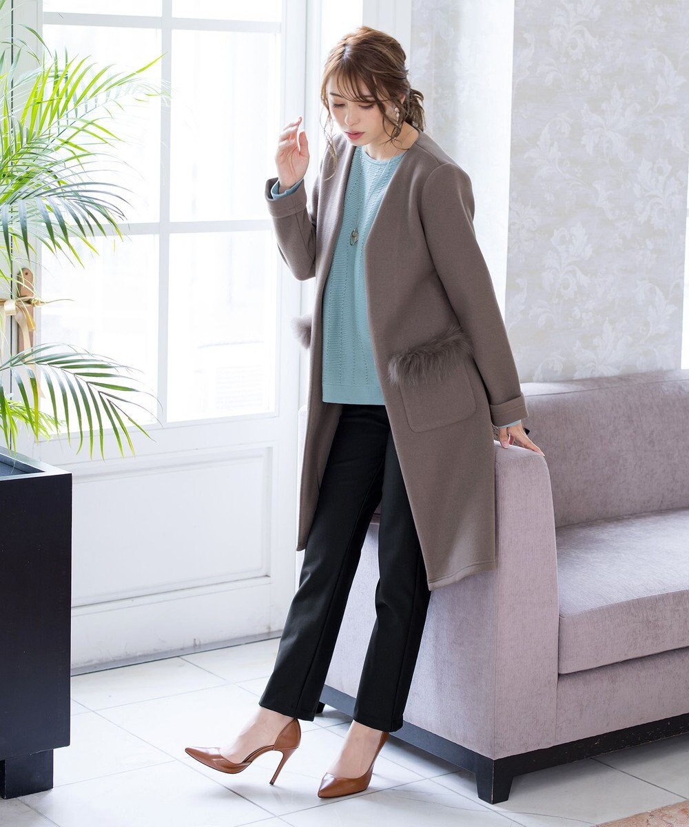 Tiaclasse 【2WAY】さらっと羽織れるFOXファーコート 