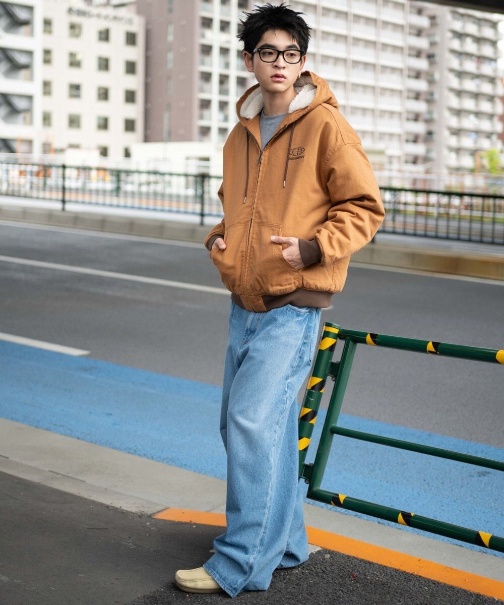 WEGO 【ユニセックス着用ITEM】ワーカーズボアフードブルゾン 