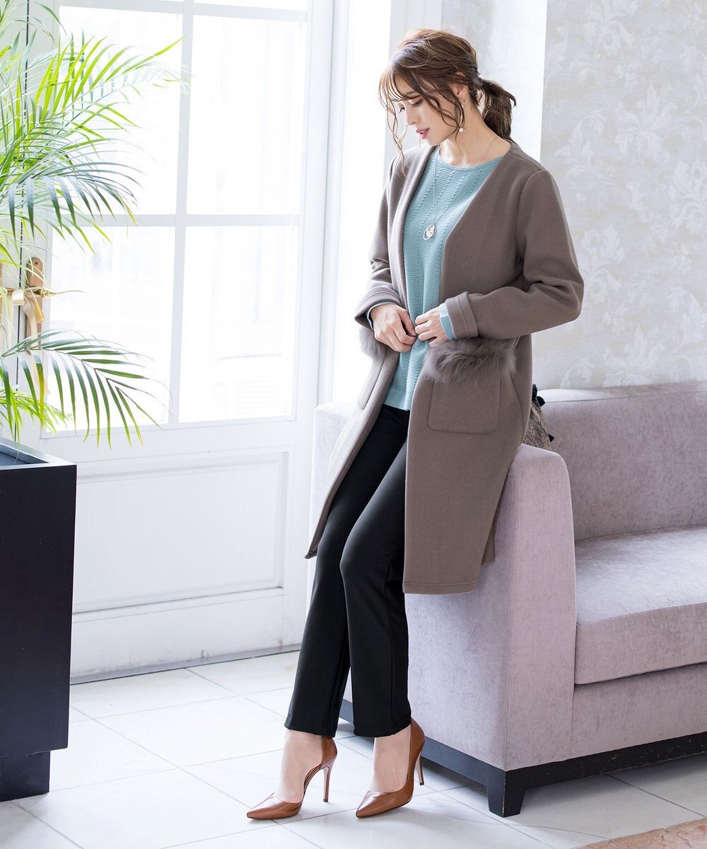 Tiaclasse 【2WAY】さらっと羽織れるFOXファーコート 