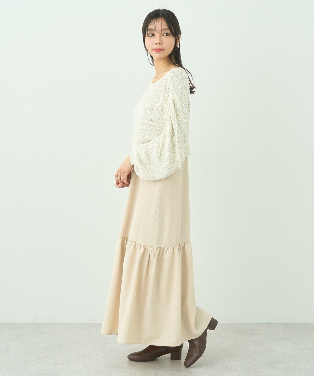 earth music&ecology ＳＥＴ２点透かしニット＋キャミワンピース 