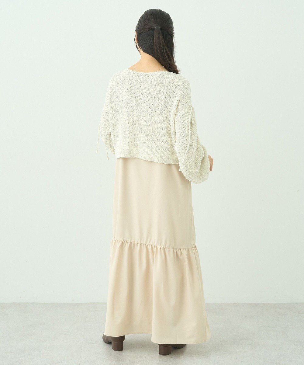 earth music&ecology ＳＥＴ２点透かしニット＋キャミワンピース 