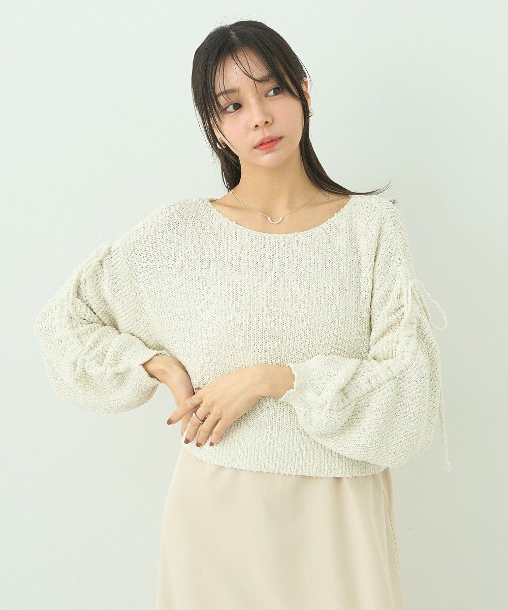 earth music&ecology ＳＥＴ２点透かしニット＋キャミワンピース 