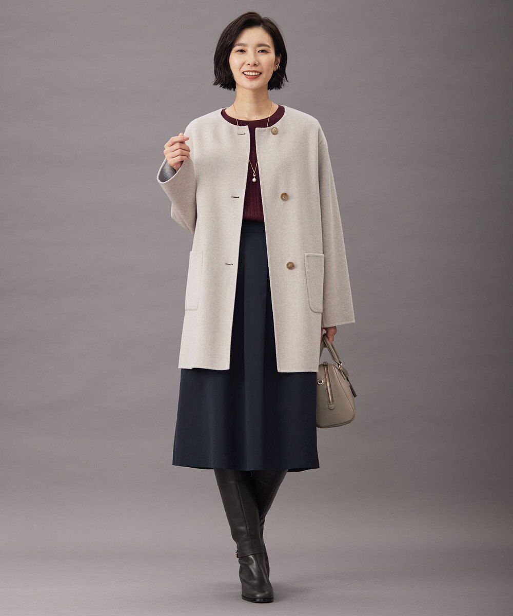 J.PRESS LADIES S 【洗える】グレイス メモリータフタ タック スカート 