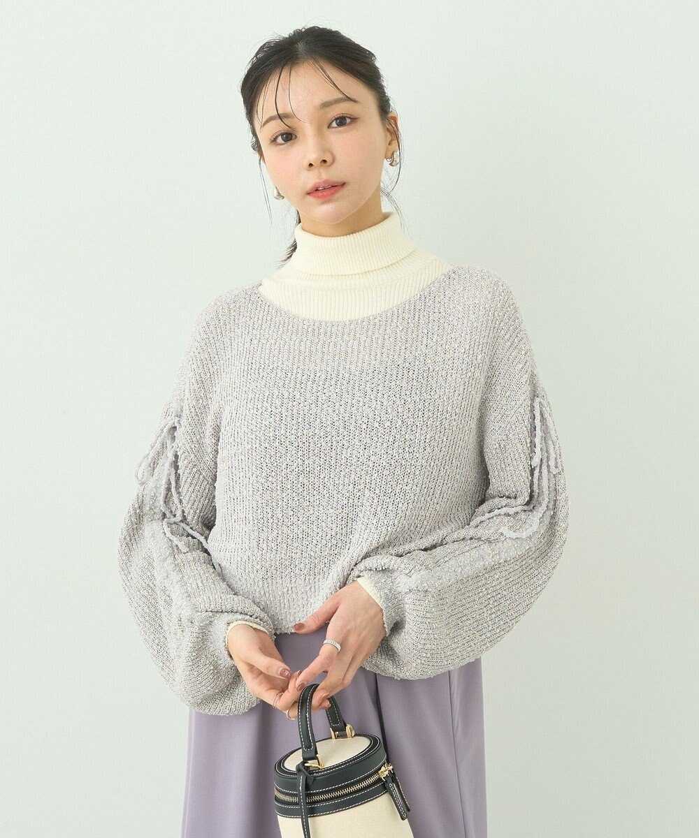 earth music&ecology ＳＥＴ２点透かしニット＋キャミワンピース 