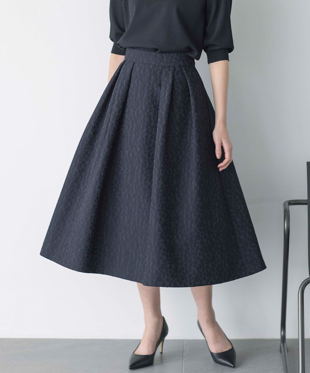 組曲 フラワージャカード フレアスカート 