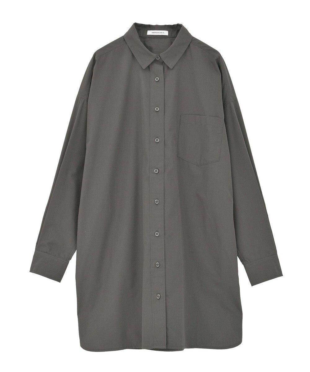 AMERICAN HOLIC イージーケアオーバーチュニックシャツ 