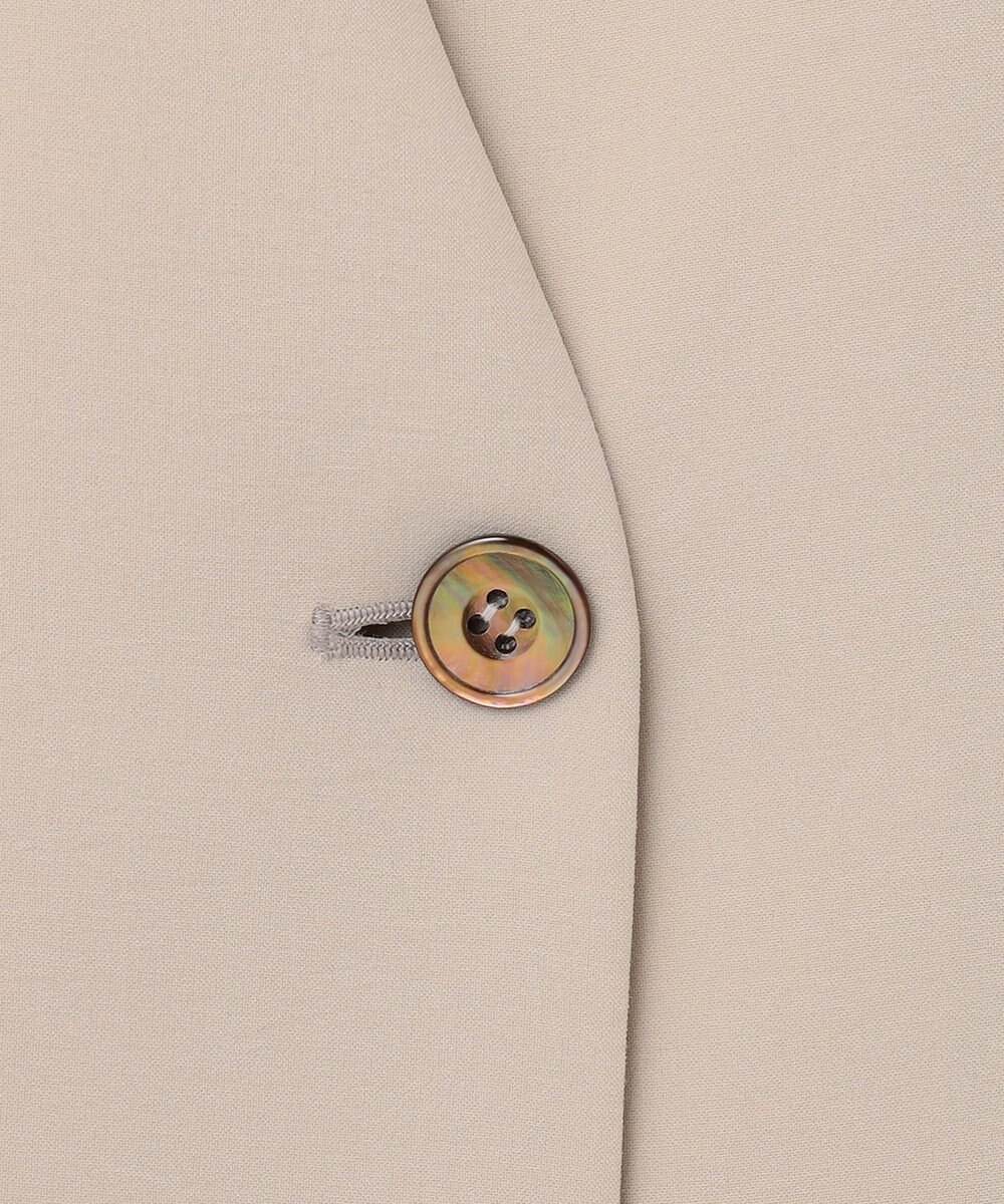 23区 【セットアップ対応】トロピカル2WAYストレッチ Vネック ノーカラー ジレ 