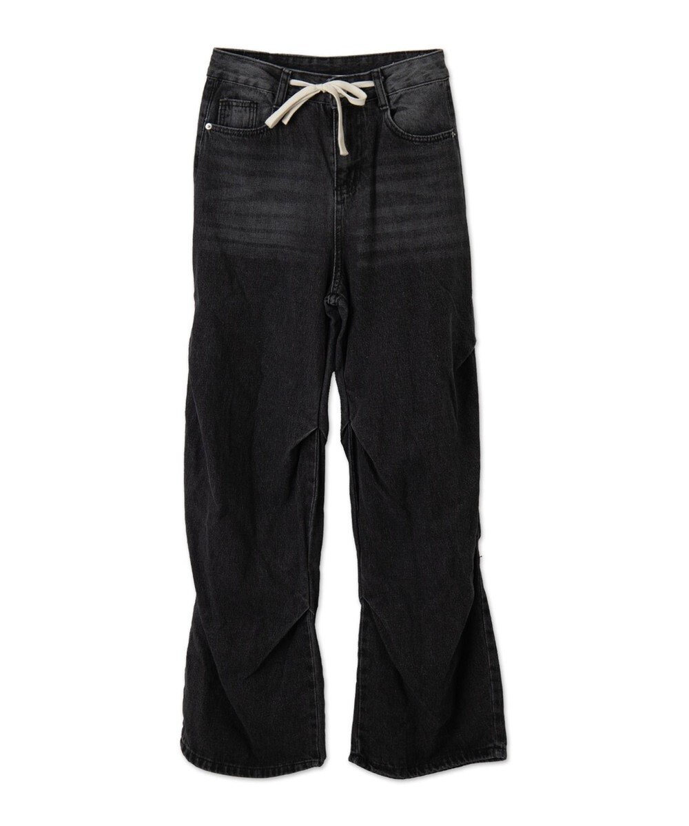 WEGO ドロストコードフレアデニム 