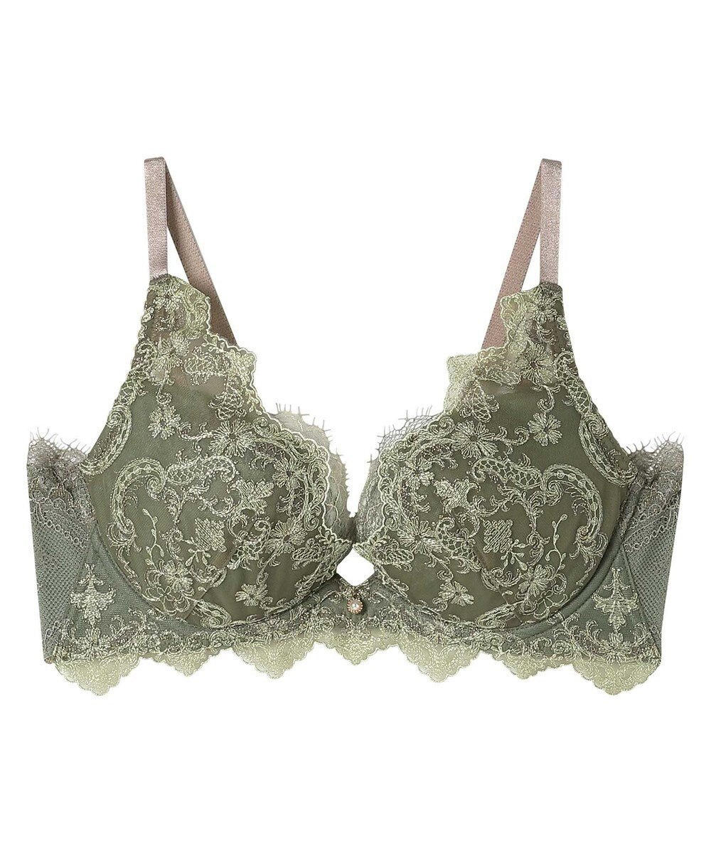 AMPHI ブラジャー 谷間メイク 脇高設計 細身え効果 Gカップまで対応 大きいサイズ 【Glama-Rich グラマリッチ 脇スッキリタイプ】ブラ BYJ603 アンフィ／ワコール 