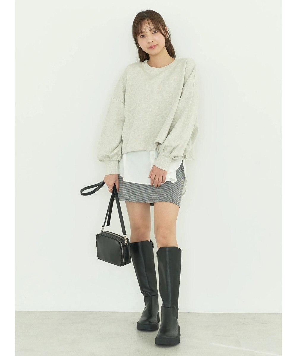 earth music&ecology 裏毛ドロストプルオーバー 