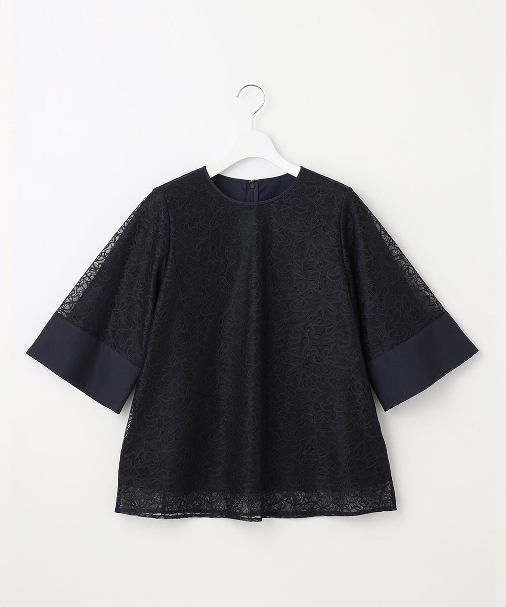 自由区 【セットアップ対応・洗える】ラッセルレース ブラウス 