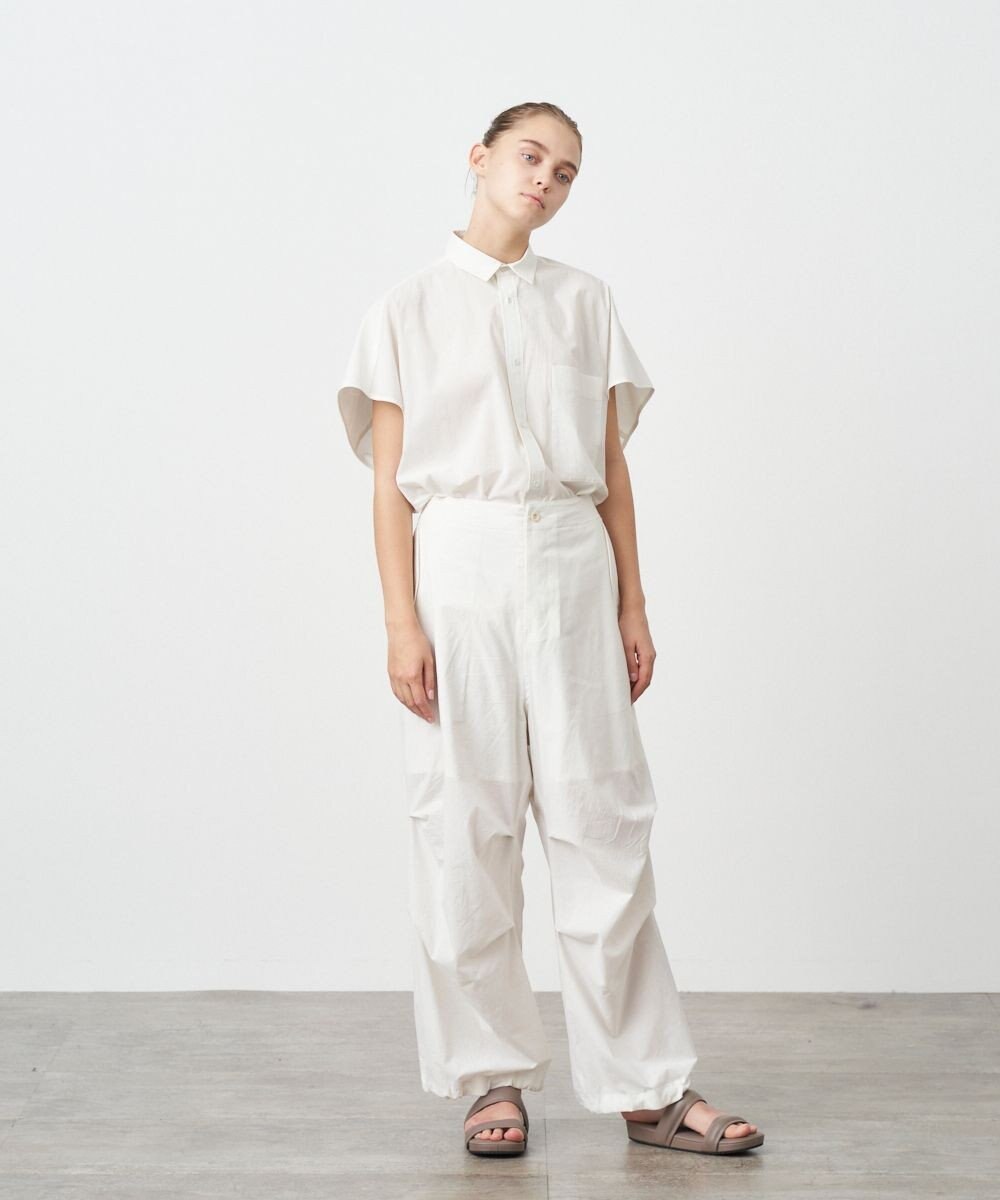 ATON MICRO SHRINK LAWN | オーバーサイズシャツ 