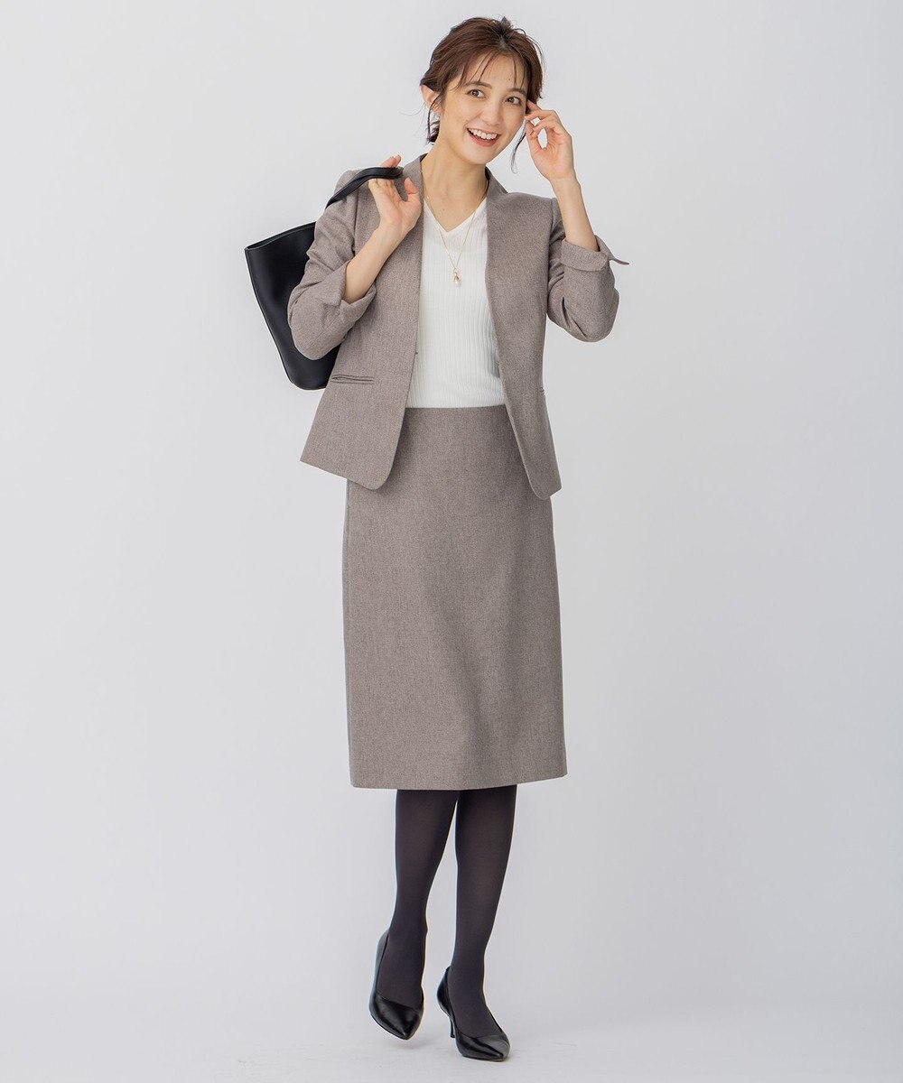 23区 【CLASSY.1月号掲載/洗える】ウールライクカルゼ タイト スカート 