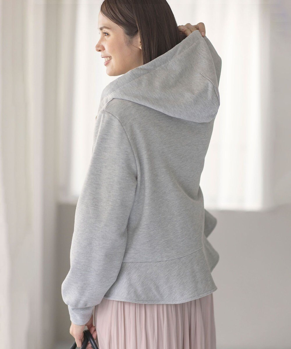 組曲 ラメペプラムパーカー 