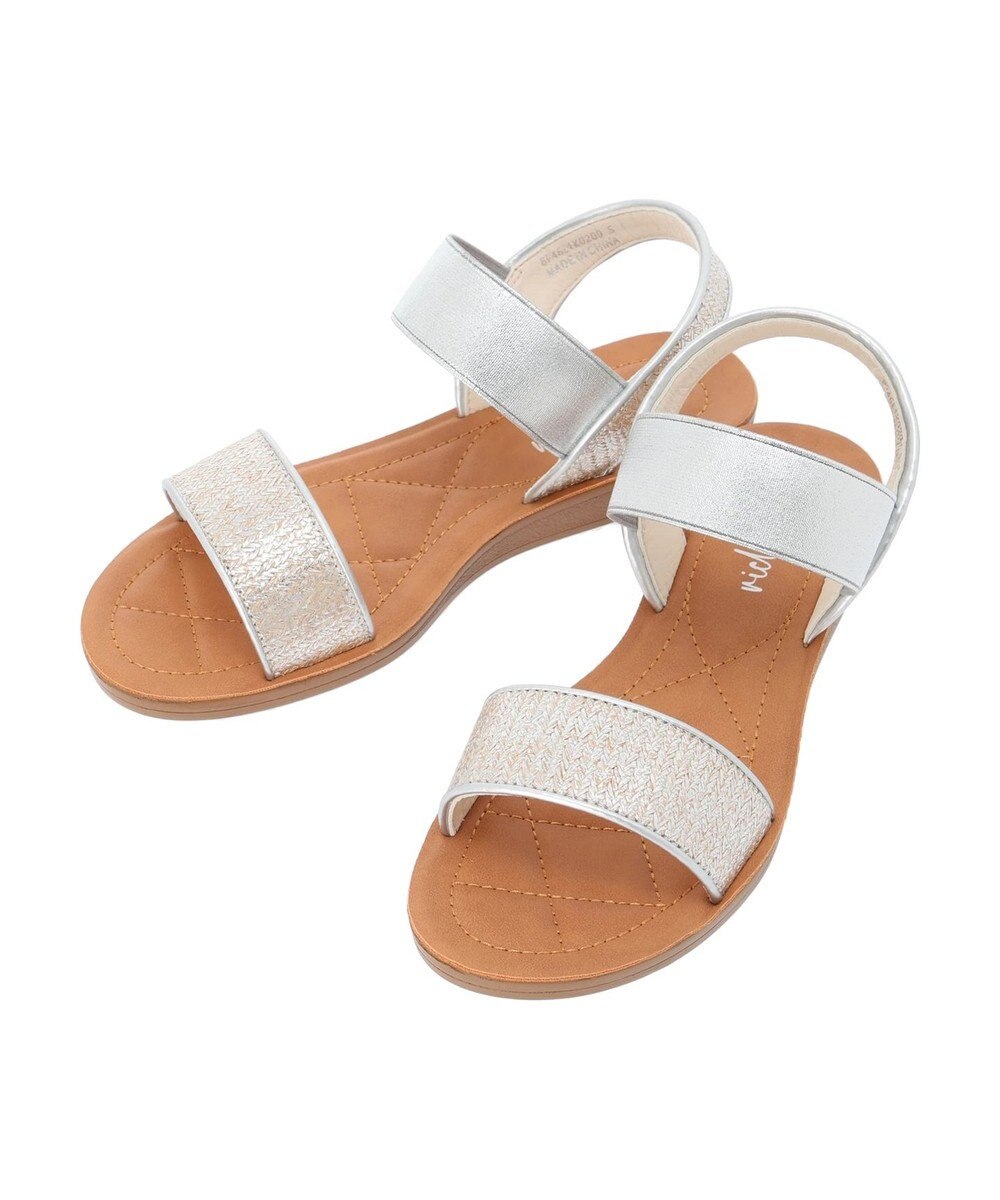 Green Parks ・ｒｉｃｈ　ｂｌｕｅ　雑材フラットサンダル 