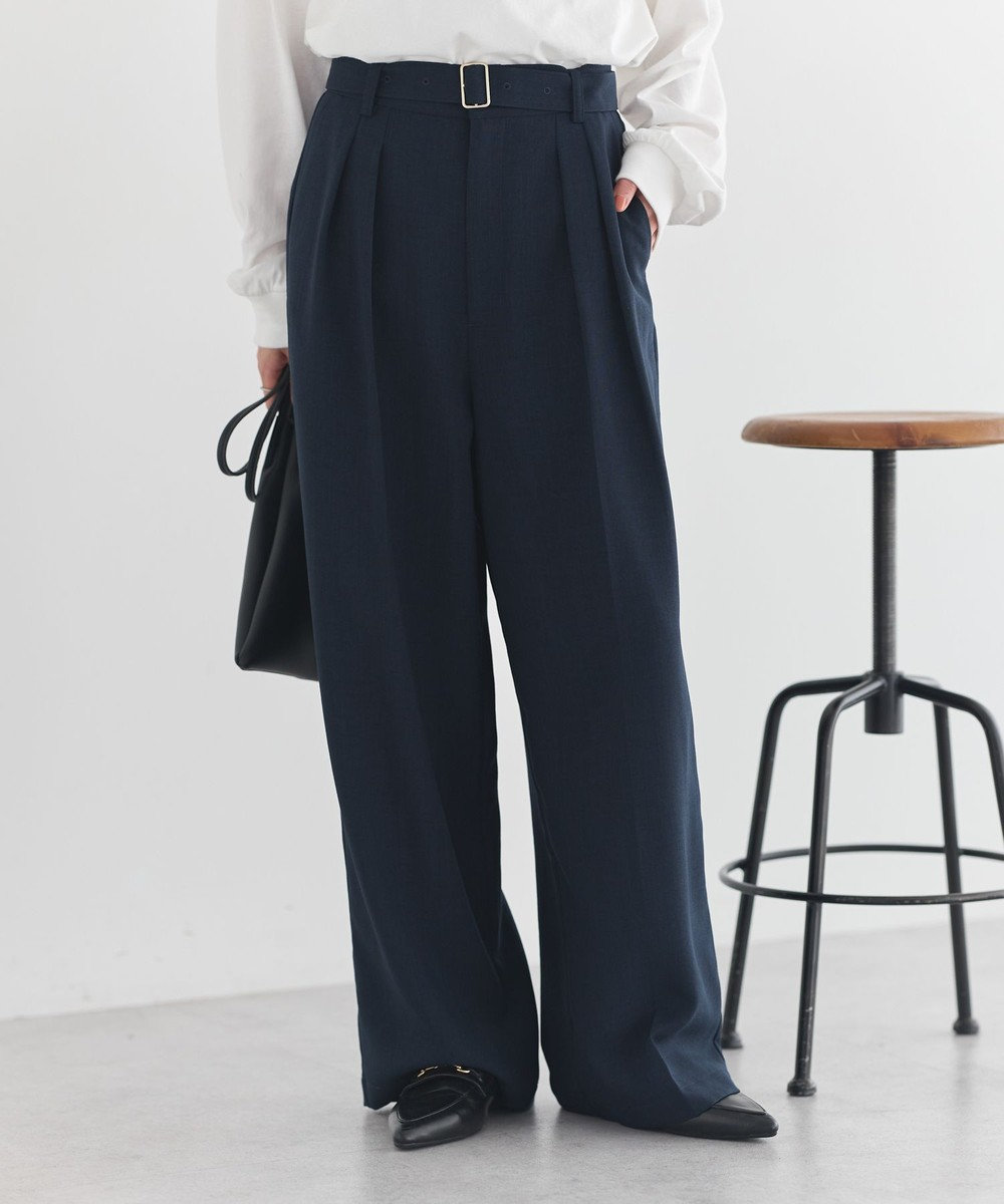 earth music&ecology 【予約】アソートツータックベルトパンツ 