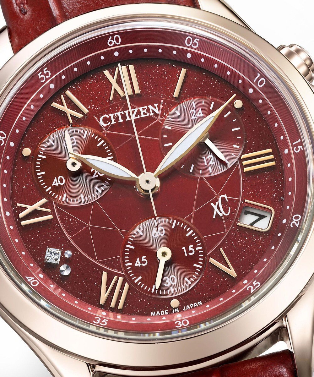 CITIZEN 【クロスシー 人気モデルの限定カラー】電池交換不要 エコ・ドライブ クロノグラフ 