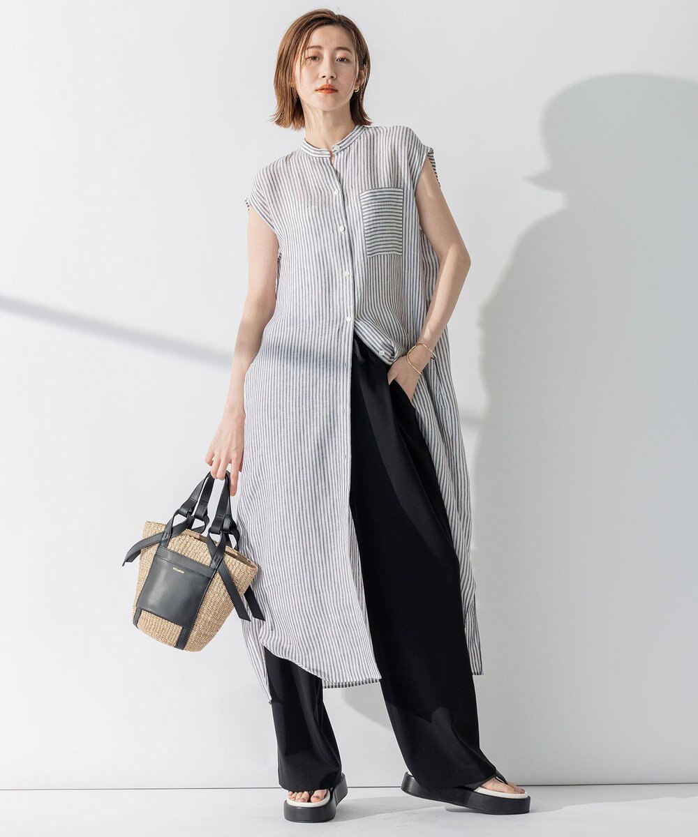 23区 L 【WEB限定/洗える】2WAYストレッチツイル ワイドパンツ 