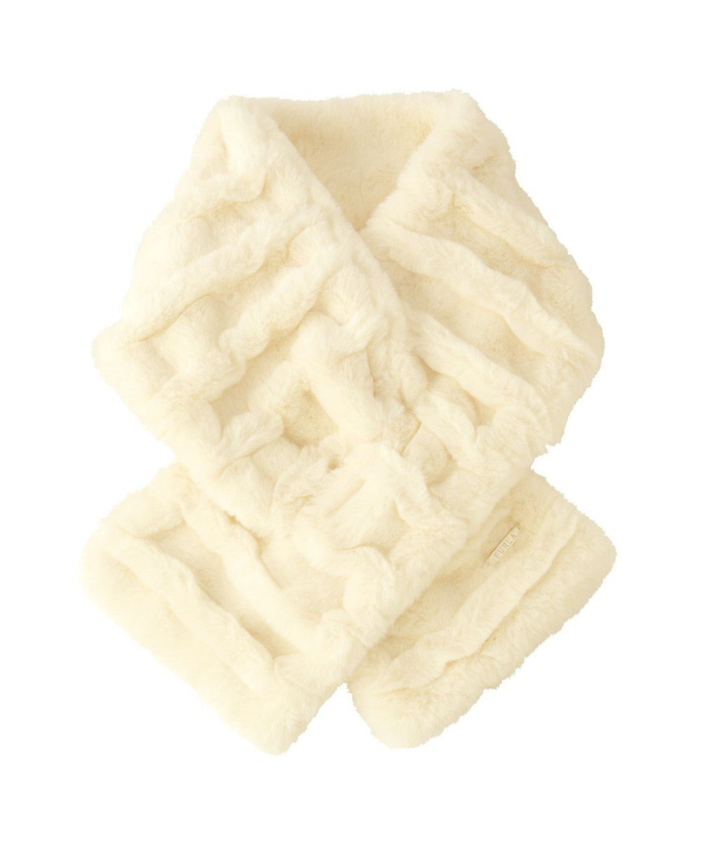 MOONBAT FURLA フェイクファーウェイビーマフラー 