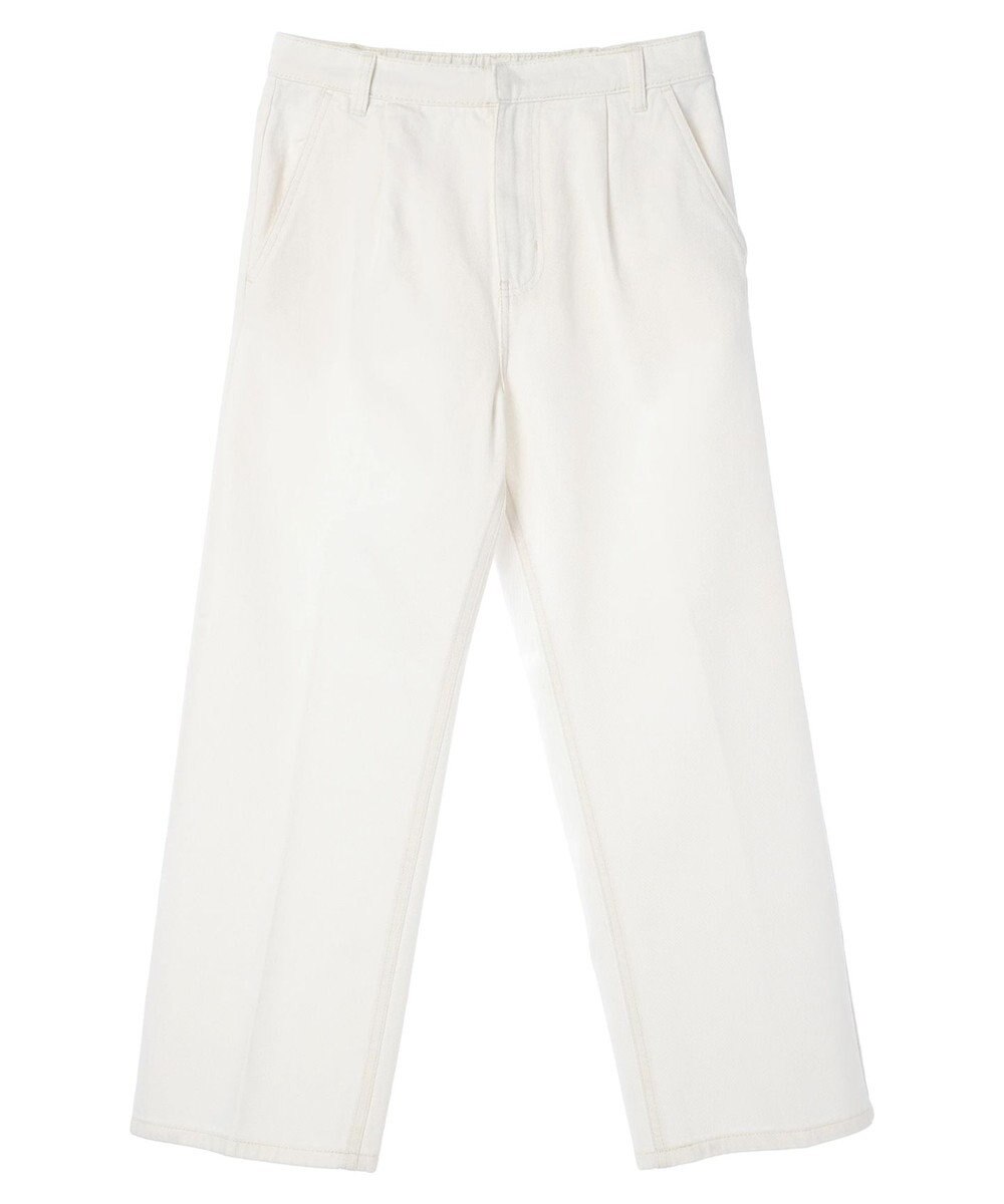 Green Parks ストレートタックデニムパンツ 