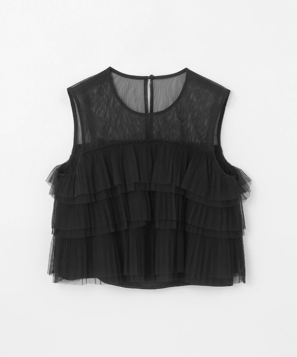 GRACE CONTINENTAL チュールフリルノースリーブ 