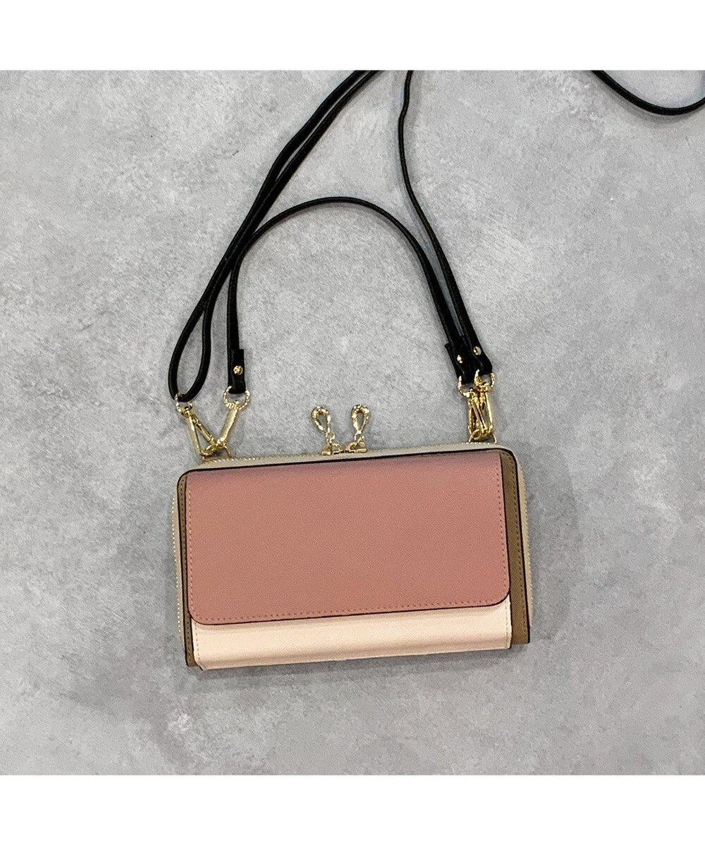 UNBILLION カシュカシュ cachecache / WEB限定カラーコンビウォレットショルダーバッグ 