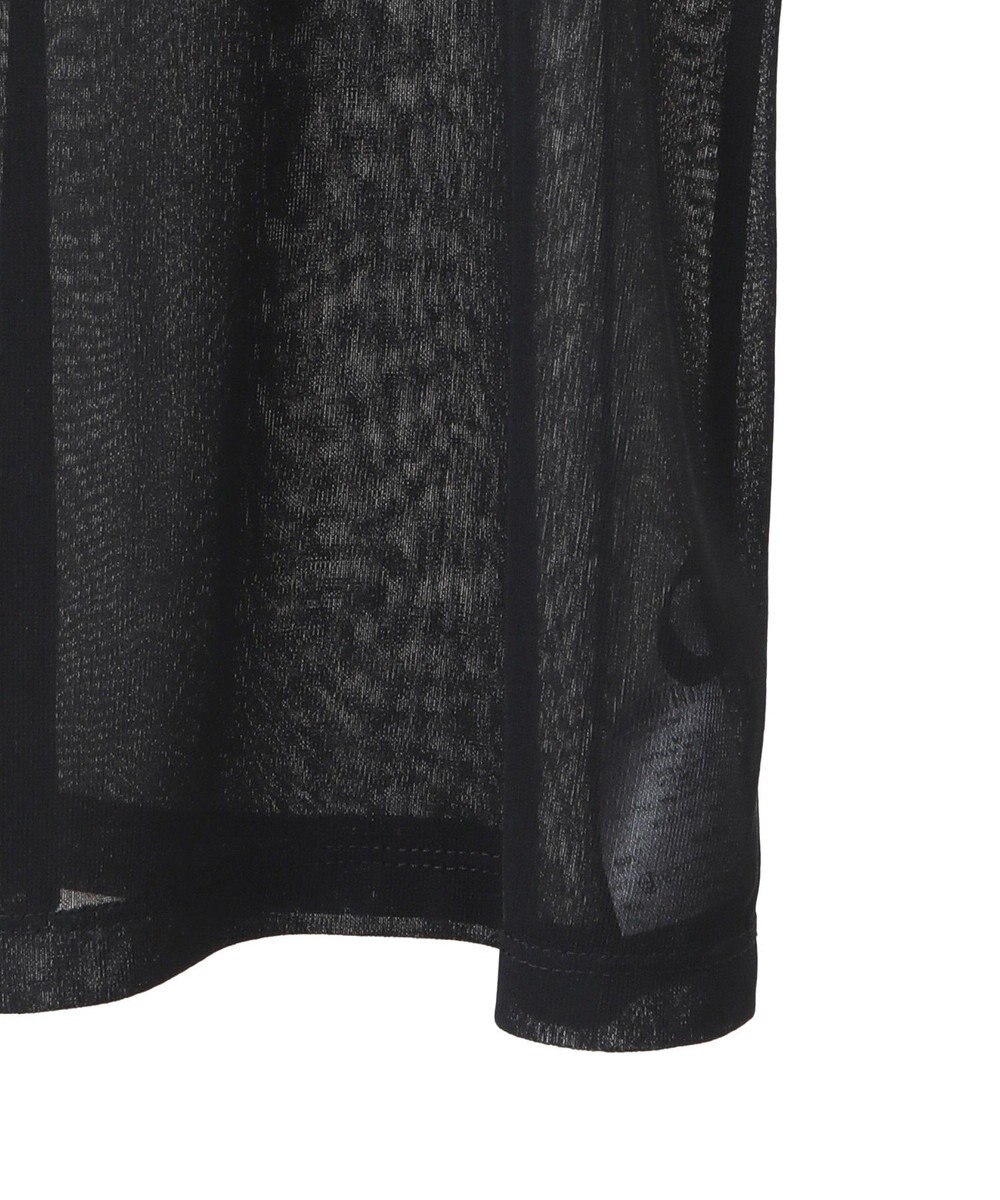 YECCA VECCA クルーネック5分袖シアートップス 