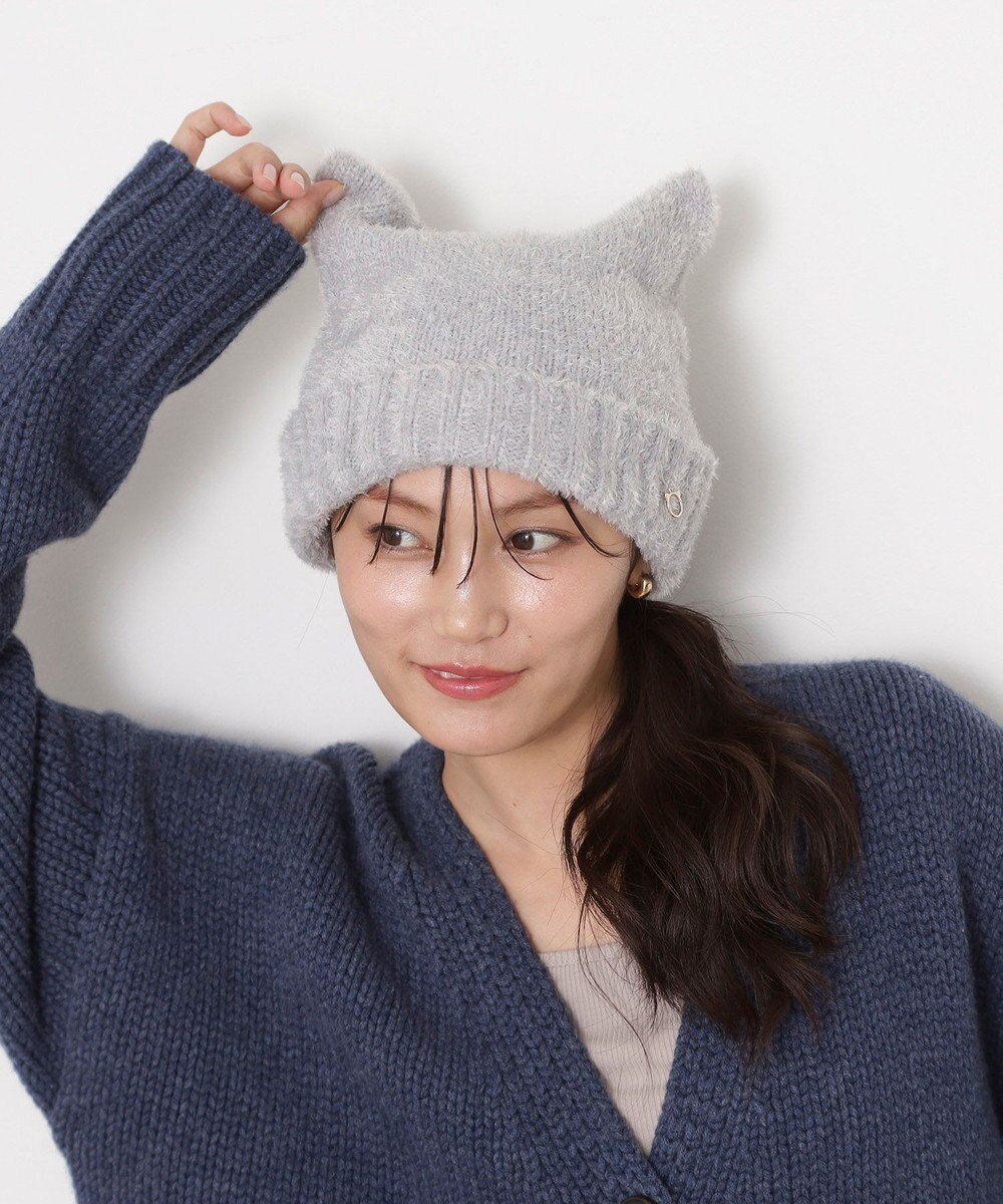 MOONBAT PAUL&JOE ACCESSOIRES(ポール&ジョー)ネコミミ シャギー ニット帽 