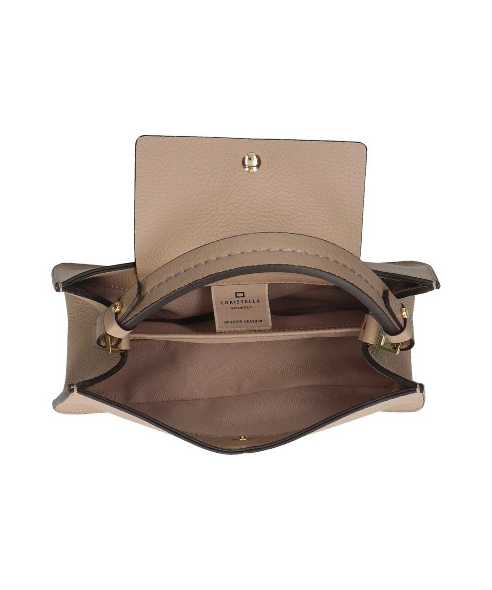 INTER-CHAUSSURES 【LORISTELLA】Vカットレザー２WAYハンドバッグ 