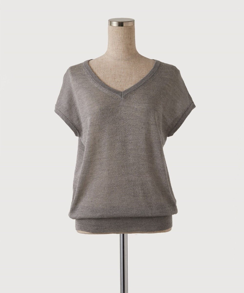 TOQUE 〈大草直子さんアドバイザー〉 【天然素材/2WAY】アルパカシルクニットVネックフレンチ 
